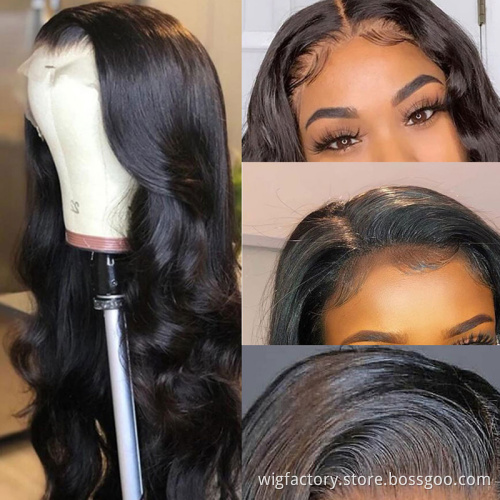 Wholesale cheap virign brazilian hair wig human hair 360 lace frontal, pre-plucked 360 lace frontal wig with baby hair